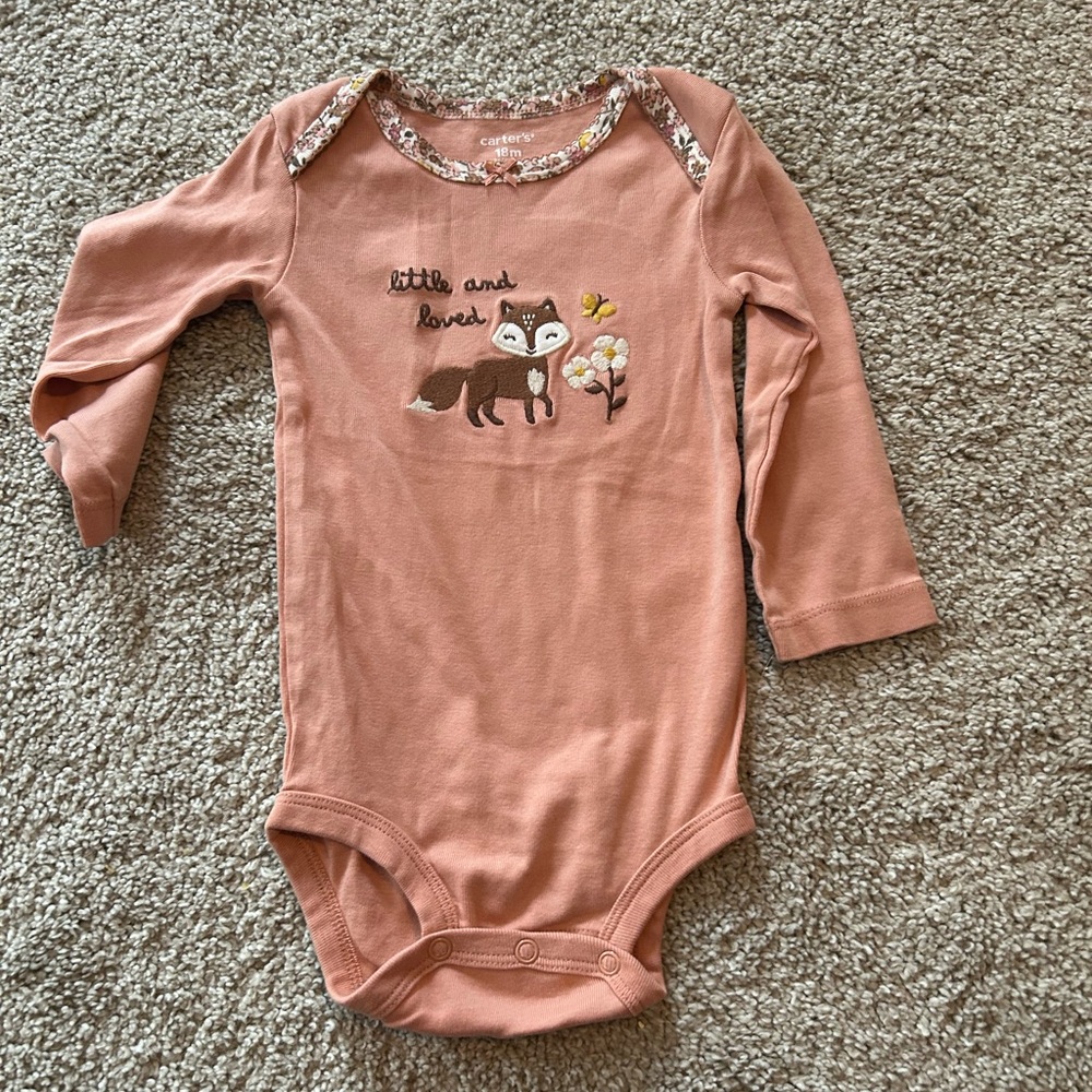 Carters 18 Month Fox Onesie